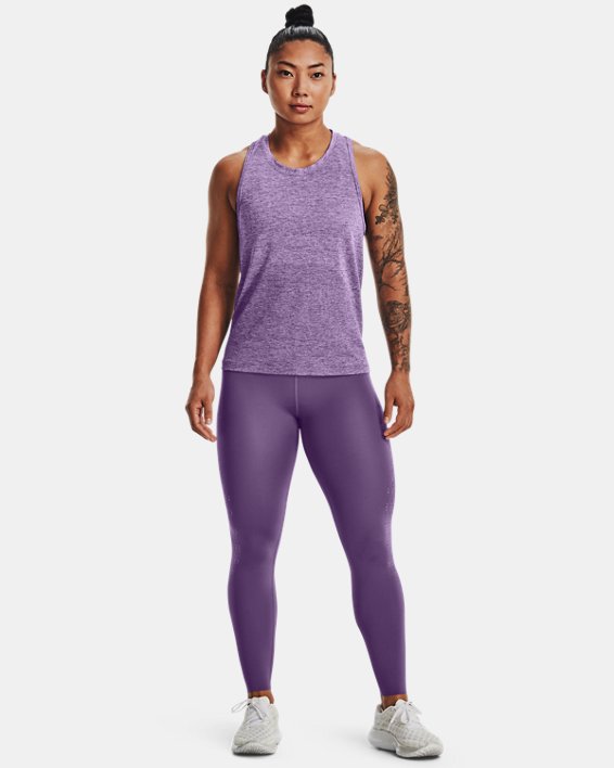 Women's UA Seamless Stride Singlet, Purple, pdpMainDesktop image number 2